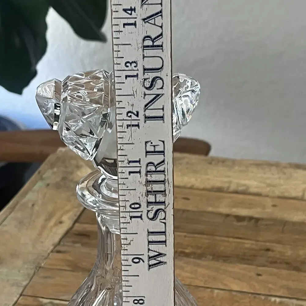 Vintage Bell Shaped Heavy Cut Glass Crystal Liquor Decanter 13